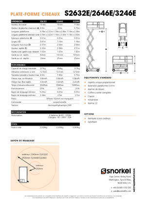 Gumikerekes ollós személyemelők Snorkel S3246E