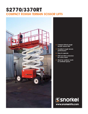 Gumikerekes ollós személyemelők Snorkel S2770RT