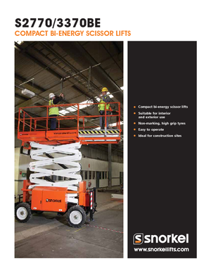 Gumikerekes ollós személyemelők Snorkel S3370BE