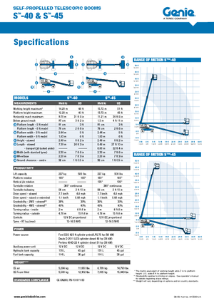 Gumikerekes töretőgémes munkaállványok Genie S-40