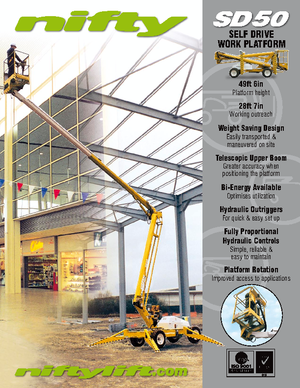 Gumikerekes töretőgémes munkaállványok Niftylift SD 50