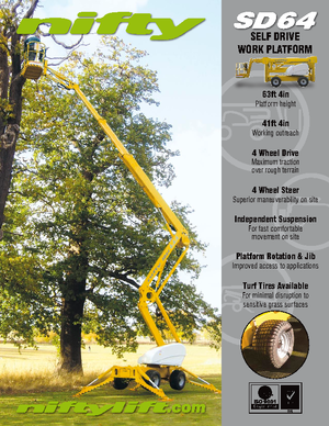 Gumikerekes töretőgémes munkaállványok Niftylift SD 64