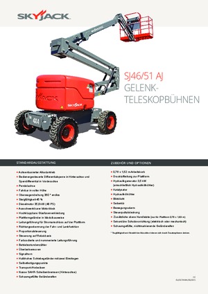 Gumikerekes töretőgémes munkaállványok Skyjack SJ 51 AJ