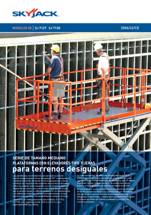 Gumikerekes ollós személyemelők Skyjack SJ 7127