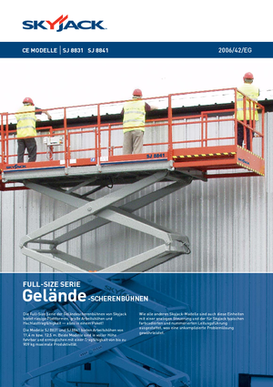 Gumikerekes ollós személyemelők Skyjack SJ 8841