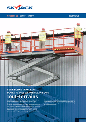 Gumikerekes ollós személyemelők Skyjack SJ 8841