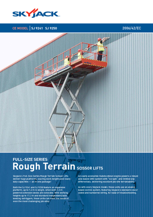 Gumikerekes ollós személyemelők Skyjack SJ 9250