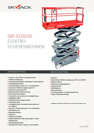 Gumikerekes ollós személyemelők Skyjack SJ III 3220