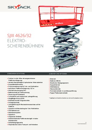 Gumikerekes ollós személyemelők Skyjack SJ III 4632