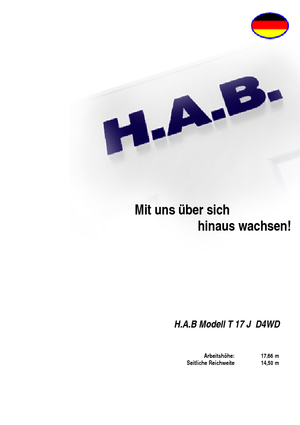 Gumikerekes töretőgémes munkaállványok HAB T 17 JD 4WD