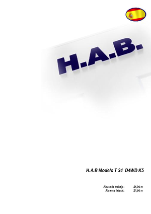 Gumikerekes töretőgémes munkaállványok HAB T 24 D 4WD K5