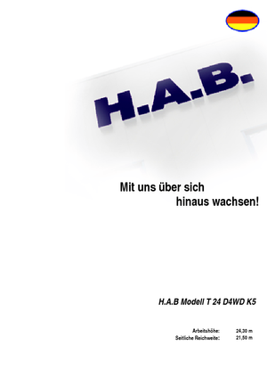 Gumikerekes töretőgémes munkaállványok HAB T 24 D 4WD K5