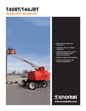 Gumikerekes töretőgémes munkaállványok Snorkel T40RT