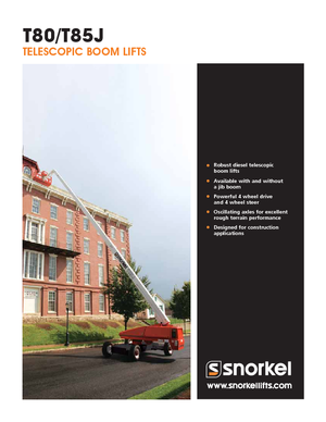 Gumikerekes töretőgémes munkaállványok Snorkel TB85J