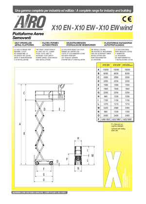 Gumikerekes ollós személyemelők AIRO X 10 EW