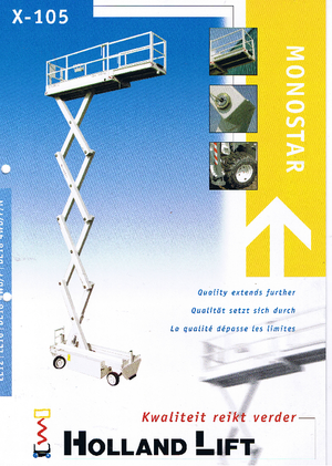 Gumikerekes ollós személyemelők Holland-Lift X 105 DL 18 4WD P