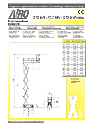 Gumikerekes ollós személyemelők AIRO X 12 EN