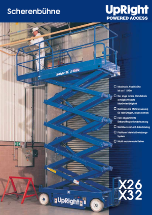 Gumikerekes ollós személyemelők UpRight X 26 N