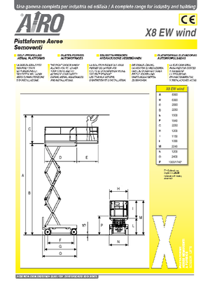 Gumikerekes ollós személyemelők AIRO X 8 EW Wind