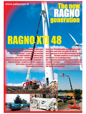 Gumikerekes töretőgémes munkaállványok Palazzani XTJ 48 R