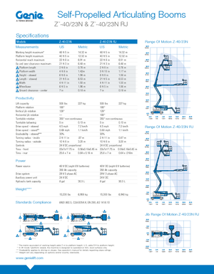 Gumikerekes töretőgémes munkaállványok Genie Z-40/23N