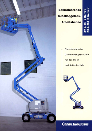 Gumikerekes töretőgémes munkaállványok Genie Z 45/25 J IC Narrow