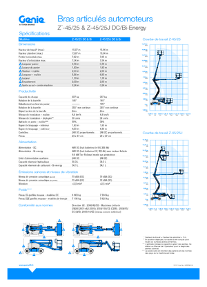 Gumikerekes töretőgémes munkaállványok Genie Z-45/25J DC