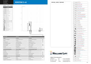 Lánctalpas ollós személyemelők Holland-Lift Q-135 DL 24 TR