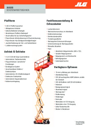 Gumikerekes ollós személyemelők JLG 2632ES