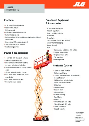 Gumikerekes ollós személyemelők JLG 2632ES