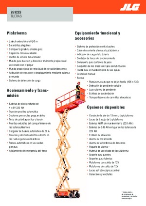 Gumikerekes ollós személyemelők JLG 2632ES
