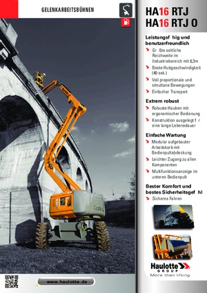 Gumikerekes töretőgémes munkaállványok Haulotte HA16 RTJ