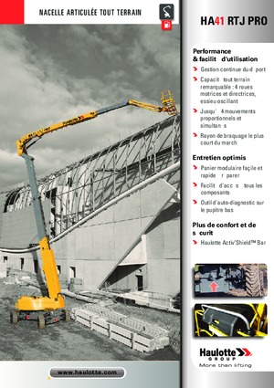 Gumikerekes töretőgémes munkaállványok Haulotte HA41 RTJ PRO