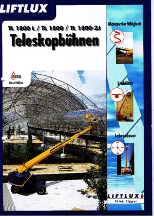 Gumikerekes töretőgémes munkaállványok Liftlux TL 1800 L