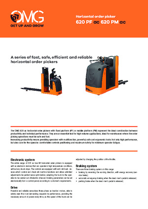 Horizontál kommisiózó targoncák OMG 620 PF