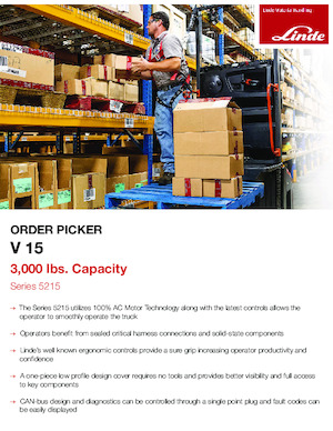 Horizontál kommisiózó targoncák Linde V15-36V