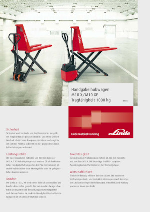 Gyslogkiséretű villástargoncák Linde M10X