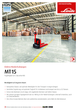 Gyslogkiséretű villástargoncák Linde MT15