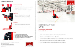 Gyslogkiséretű villástargoncák Linde MT18