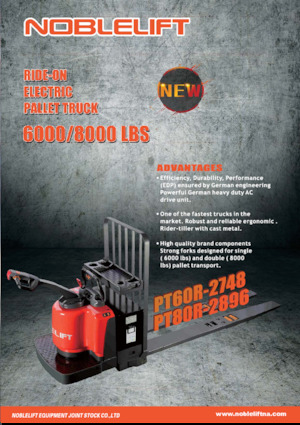 Gyslogkiséretű villástargoncák Noblelift PT80R