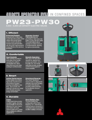 Gyslogkiséretű villástargoncák Mitsubishi PW23