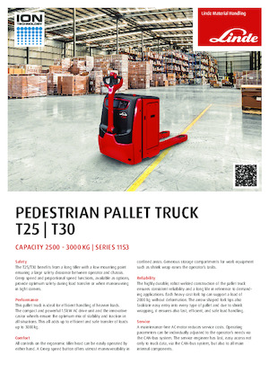 Gyslogkiséretű villástargoncák Linde T25