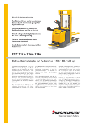 Vezetőállásos raklapemelők Jungheinrich ERC 212z