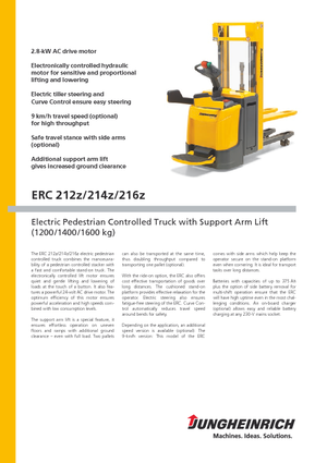 Vezetőállásos raklapemelők Jungheinrich ERC 212z