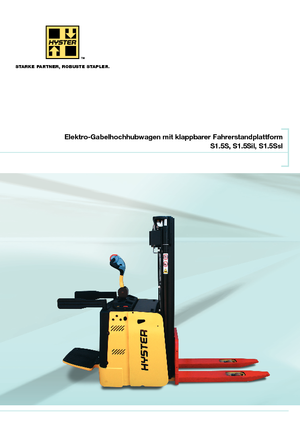 Vezetőállásos raklapemelők Hyster S 1.5 S-SL