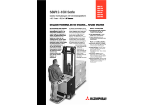 Vezetőállásos raklapemelők Mitsubishi SBV 12 NI