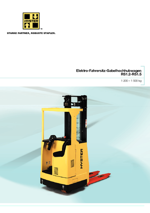 Vezetőüléses raklapemelők Hyster RS 1.2