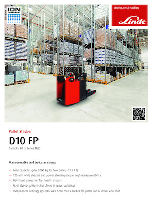 Vezetőállásos raklapemelők Linde D10FP