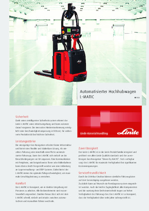Vezetőállásos raklapemelők Linde L-MATIC