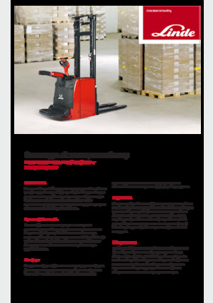 Gyalogkiséretű raklapemelák Linde L16AP Std.